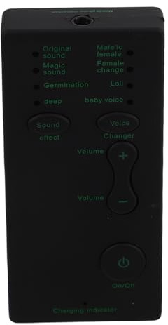 KONTONTY Mini Dispositif De Modulation Sonore Portable Transformateur De Voix Compact pour Live Stream Et Enregistrement avec Effets Sonores Réalistes Et Plug and Play