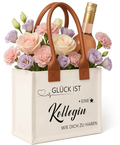 Abschiedsgeschenk Kollegin Tasche, Einkaufstasche mit Spruch Kollegen, Geschenk für Kollegin, Personalisierte Tasche für Kollege zum Abschied, Neuer Job, Geburtstag, Weihnachten