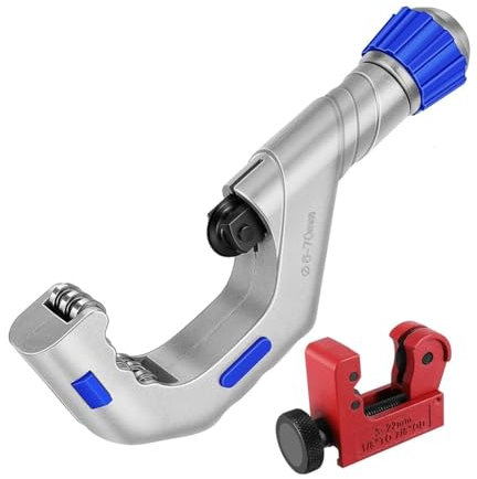 Fegtrtyoa Tagliatubi In Rame da 1/4 A 2 3/4 Pollici con Mini Tagliatubi da 1/8 A 7/8 Pollici per Tubi In Rame, PVC, Alluminio e Acciaio Inossidabile