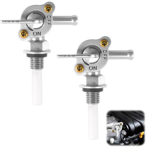 Interruttore del rubinetto del carburante 2 pezzi, rubinetto del carburante a benzina M10 x 1.25, generatore di emergenza universale in metallo, interruttore del generatore di energia serbatoio