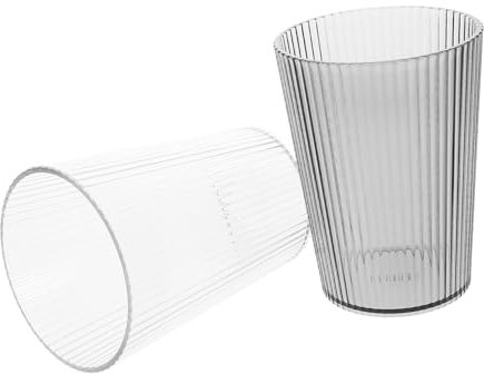 Hemobllo Lot De 2 Gobelets De Bain en Plastique Incassable Porte-Brosse À Dents Transparent pour Couple Rangement Pratique Et Élégant pour Salle De Bain