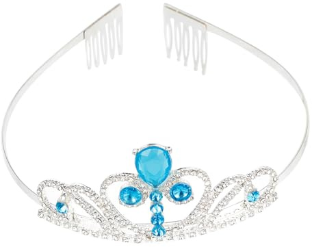 Beaupretty Cerchietto Corona per Ragazzi, Cerchietto Corona in Lega Blu, Accessorio Decorativo per Festa e Festa di Compleanno