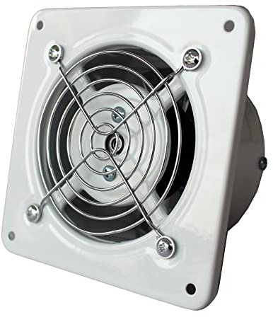 Ventilatore di Scarico da 4 Pollici, 20 W, 117 CFM, Ventilatore da Parete in Metallo, Ventilatore di Scarico per Bagno, Ventilatore da Finestra, Ventilatore da soffitto per soffitta, Garage, Cucina,