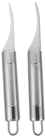 KOCKSHION Set 2 Strumenti per Pulizia Gamberetti in Acciaio Inossidabile Sbucciatore Leggero e Portatile Design Ergonomico per Rimozione Facile delle Lenzuola dei Gamberetti