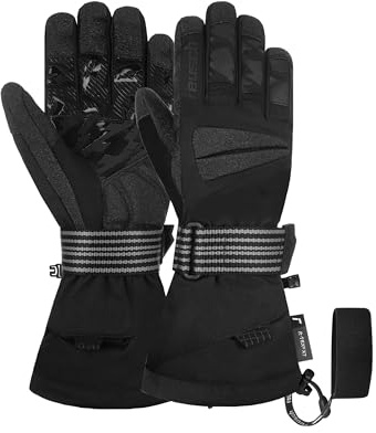 Reusch Sweeber III R-TEX XT Gants de Snowboard et de Ski Unisexe – Ortho-TEC Dual Protection, imperméable, Coupe-Vent, Respirant, Chaud, Protection Contre Les Chocs – Sports d'hiver pour Homme et