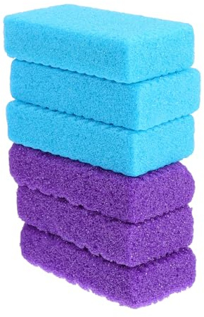 Pietra per Pedicure Piedi 6 Pezzi per Esfoliare e Calli | Bagno e Viaggio, Ammorbidisce la Pelle, Rimuove Duroni e Secchezza, Set Pratico Colore Casuale