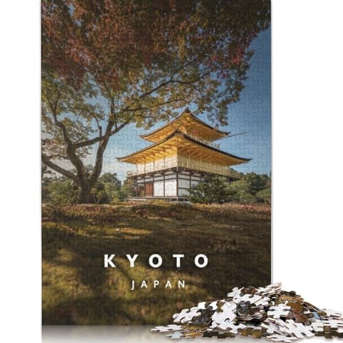 500 Piece Jigsaw Puzzles Kyoto Golden Pavilion Wooden Puzzles Educational Toys 500pcs (52x38cm)