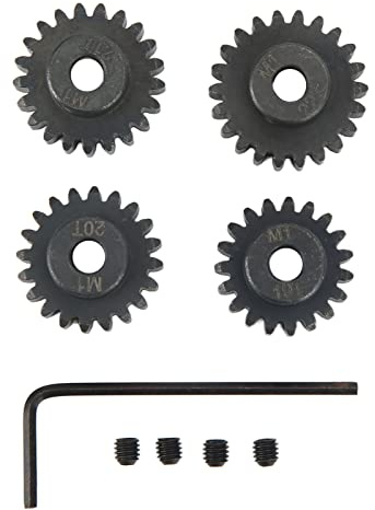 Juego de engranajes de piñón de motor RC M1 de 5 mm, kit de engranajes de repuesto con 19T 20T 21T 22T, engranajes de acero de mecanizado preciso para automóvil modelo 1/8 RC,