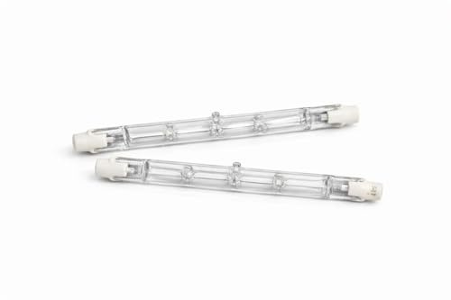 Zylora R7S Halogen Bulb 118mm 120W (Equivalent to 150W), Linear Floodlight Security Light Bulb, R7S J28 Double-Ended Halogen Lamp, Warm White 2700K, Dimmable, 230V Outdoor & Indoor Use, Pack of 2