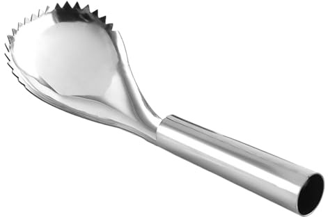 Scavino Per Zucca - Estrattore Di Cuore Manuale A Cucchiaio Seghettato In Acciaio - Separatore di Polpa Utensile da Cucina | per Frutta Verdura Casa Zucche Vegetali Melone Hamimelon Papaya