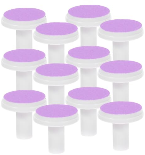 LALAFINA 12pcs Coussinets pour Lime à Ongles Bébé Électrique, Accessoires de Remplacement en Papier Abrasif et Plastique, Multi-fonction pour Ongles de Bébé, Cadeau pour Shower