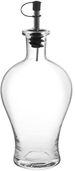 Home Oil Bottle with Measuring Cap, 600 ML, Glass, Transparent, 10 x 10 x 24 cm