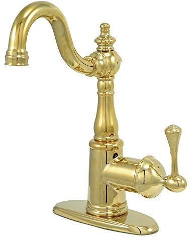 Kingston Brass FS7642BL English Vintage Bathroom Faucet, 6-1/4, Polished Brass