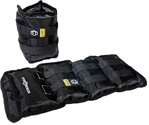 Sporttrend 24® Gewichtsmanschetten 0,5kg, 0,75kg, 1kg, 1,5kg, 2kg, 2,5kg, 3kg, 3,5kg, 4kg, 4,5kg, 5kg im 2er Set - maximaler Halt durch starken Klettverschluss, Fußgewichte, Armgewichte