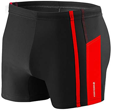 sesto senso Maillot de Bain Homme Boxer Trunks Shorts Pantalon Slips Natation de Sport BD 364 XXL Noir