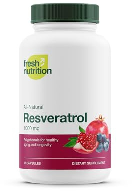 Resveratrol Supplement - Trans-resveratrol Extra Strength 750mg - Natural, Pure and Potent Polyphenols Supplement - Vegan, Non GMO, Gluten-free - 90 Capsules