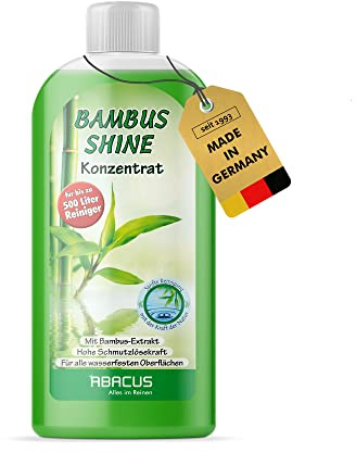 ABACUS® Bambus Shine, Bambusreiniger, Bambus-Konzentrat, Bambusmittel, Bambus-Reinigungsmittel, Bambus-Universalreiniger, Bambus-Fettlöser – Bambus Shine Konzentrat 500 ml (4011)