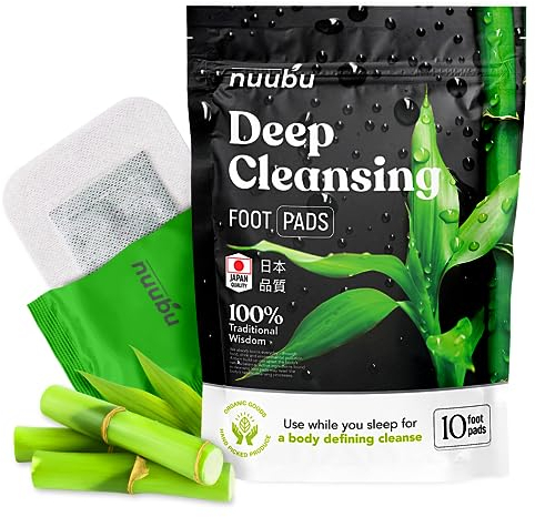 Nuubu Detox Foot Patches 10 Pcs Detox Foot Pads, Foot Detox Pads to Remove Toxins, Natural Deep Cleansing for Stress Relief & Deep Sleep, Enhance Blood Circulation