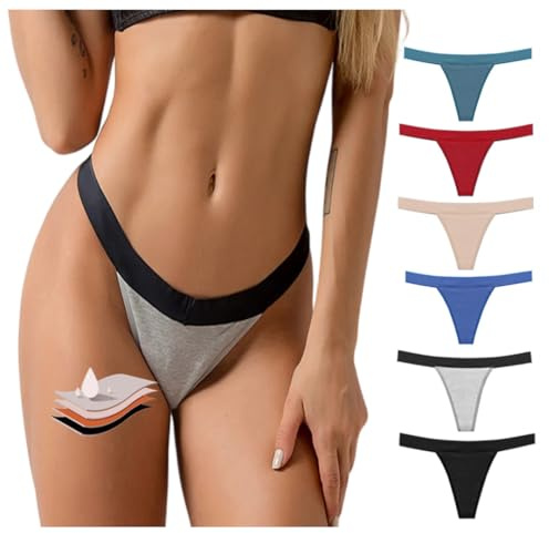Dasongff Tanga Reglas para Mujer Braga Menstrual sin Costura Mujer C String Cordel Sensual Slip Tanga Travieso Hot Bragas de Regle Bragas Remonte Culos Invisible