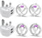 iPhone Charger [MFi Certified] 2Pack Dual USB Wall Plug Adapter UK 2.4A Mains Charger with 4Pack Lightning Cable 3/3/6/6 FT Fast Charging Cable for iPhone 14/13/12/11 Pro Max/S/XS/X/XR/8/7/6/Plus/5