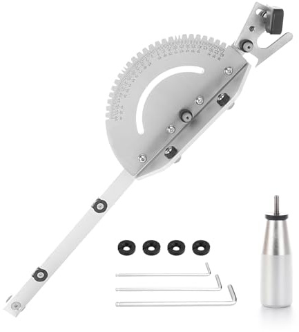 Jauge à Onglets de Précision, Jauge à Onglets pour Scie à Table, Règle de Scie à Table, Outil de Travail du Bois avec Règle à Plaque D'Angle avec Angle de 60 Degrés pour Scie à (1)