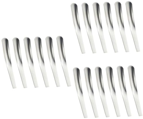 TOPBATHY 18 Pcs Cuillères à Soupe En Acier Inoxydable Cuillère à Glace Dégustation s à Thé Gelée à Miel à Café s De Service En Métal Argenterie Chocolat