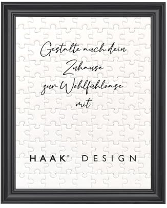 Haak Puzzlerahmen Luna Schwarz (matt) 75X98 cm ANTIREFLEX ENTSPIEGELT Bilderrahmen Rahmen für Puzzle