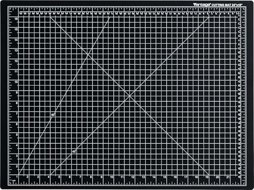 Dahle Vantage 10792 doppelseitige Premium-Schneidematte, selbstheilend, 45,7 x 61 cm, 1,27 cm Raster, 5 Schichten für maximale Heilung, perfekt zum Basteln und Nähen, Schwarz