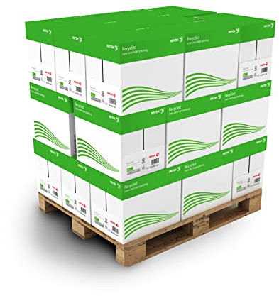 Xerox Recycled Papier - ISO 70, A4 80 g/m² - Kopierpapier für Laserdrucker und Kopierer - aus 100 Prozent Altpapier - 24 Kartons, 120 Pakete, 60.000 Blatt