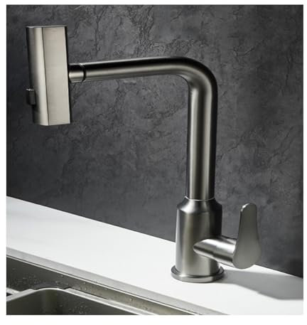 Wasserhahn,Wasserfall Wasserhahn,Küchenarmatur Mit Brause Ausziehbar,Kaltwasserhahn,Waschbecken Armaturen,Wasserfilter Wasserhahn,Weiß