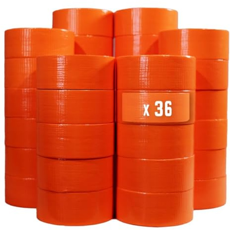MiragesDesOndes Ruban Adhésif Toilé Orange, Lot de 36 Pièces