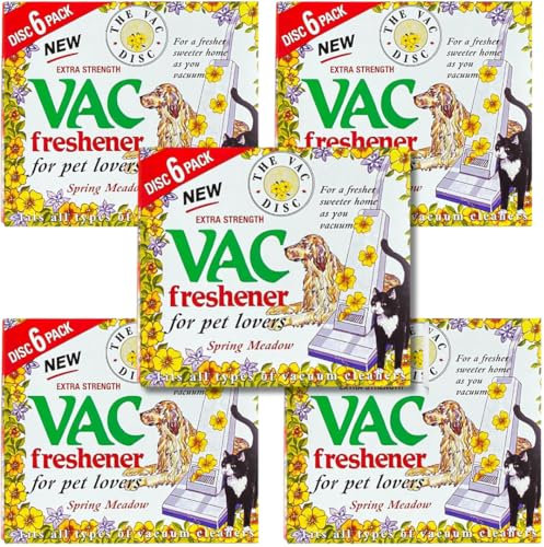 UTIZ Vac Vacuum Cleaner Freshener Spring Meadow Pack of 6 Hoover Disc Air Freshener for Pets fits All Vacuum Cleaners (30 Disc)