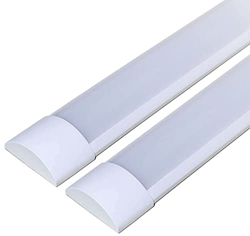 ZONE LED SET - LED Lichtleiste, 120cm, 40W, 4800 Lumen, Kaltweiß 6500K, IP20, 120 lm/W, LED Langfeldleuchte, kein Flackern, Innenmontage (2-er Pack)