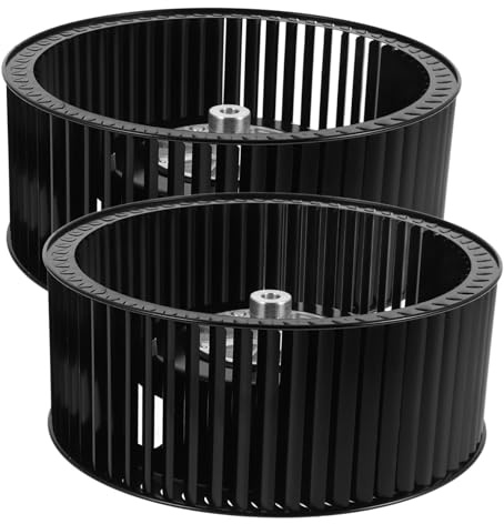2pcs Black Metal Range Hood Motor Wheel Replacement Kit | Universal Blower Accessory, Quiet Operation and Powerful Ventilation, for Kitchen Vent Hood Repair