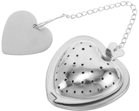 FELTECHELECTR Heart Shaped Tea Infuser for Loose Tea Chain Portable and Easy to Use for Home Office and Travel Versatile Brewing Tool