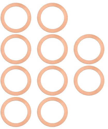 LT Easiyl 10-teiliger Dichtring Ölablassschraube Automobil-Ölablassschraube Kupferdichtung Kompatibel mit 451 FORTWO Kompatibel mit 451 SMART 32 X 22 X 1 Mm