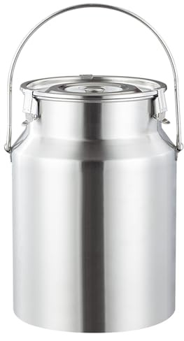 3-15L Lattina Di Latte Con Coperchio Sigillato E Maniglia Singola, Acciaio Inox 201 Secchio Per Il Latte Caraffa Per Il Latte Secchio Per Vino Bidone Per Liquidi Contenitore Di Stoccaggio, 5L