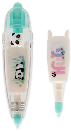 Legami - Decoration Tape Pen, Panda, Stylo ruban adhésif décoratif, parfait pour décorer les agendas, les cartes de vœux, les cahiers, Longueur 4m + 1 recharge incluse