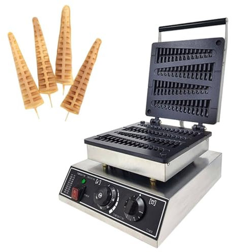 Wafflera Comercial, Máquina Para Hacer Gofres, 4 Gofreras Con Forma De árbol, Rango De Temperatura De 0 a 250 °c, Molde De Pino, Sartén De Hierro Fundido