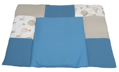 ULLENBOOM ® Wickelauflage 85x75 cm Ballontraum (Made in EU) - Wickelunterlage Waschbar und für Unterwegs geeignet, Bezug: 100% OEKO TEX Baumwolle, Wickeltischauflage 75x85