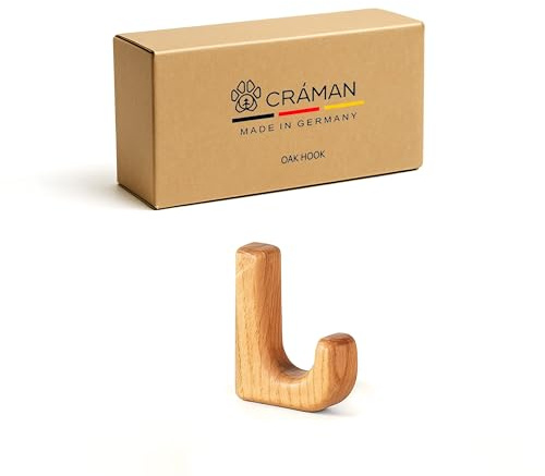 Craman Ein selbstklebender Handtuchhaken aus Holz, Keramikfliesen, Eiche, Kleiderhaken, Küchenhaken, modern, Heimdekoration, Geschenk, Hausdekoration, HSA Deutschland