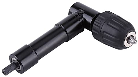 BAFOVY Right Angle Drill Attachment 90 Degree Drill Extension Adapter with 8mm Hex Shaft for Electric Drills Fits 0.8mm-10mm Bits Lightweight Aluminum Alloy