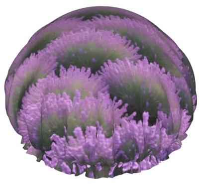 Lavender -Print Extra Large Waterproof Shower Cap-Double Layer Protection For Long/Curly Hair - Reusable & Travel Friendly.
