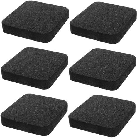 Gatuida 6pcs Thickened Rubber Shock Absorbing Pads for Treadmill Noise Reduction Vibration Dampening Mats Floor Soundproofing Home Fitness Equipment Anti-vibration Cushions
