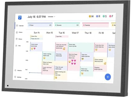 Cvoepobey 10,1 Digitaler Kalender Aufgabenplaner Smart Familienplaner, Hearth Display Tisch Digitaler Kalender Nahtlose Planung mit Aufgabenplaner & Essensplaner EU-Stecker