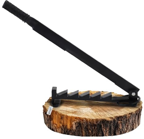 Bituxx Handholzspalter Holzspalter Brennholzspalter Holzspalthilfe Holz Spalten Spalter Anzündholz Kaminholz Wood Splitter Wand Manuell 65cm