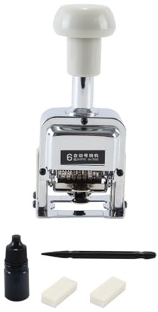 Gutol 6-stelliger vollautomatischer Nummernstempel – Edelstahl für Dokumente, Inventarkennzeichnung