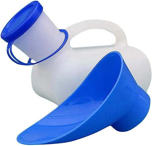 Tragbare Piseflaschen, 1000ML Weiblich Männlich Reisen Camping Tragbare Kunststoff Material Urinal Toilette mit Anschluss