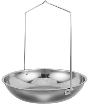 MUCKLILY Piatto della Bilancia Meccanica in Acciaio Inox con Catena Vassoio da Portata Resistente per Pesatura Industriale Compatibile con Bilance da Cucina e Pallet Uso Professionale