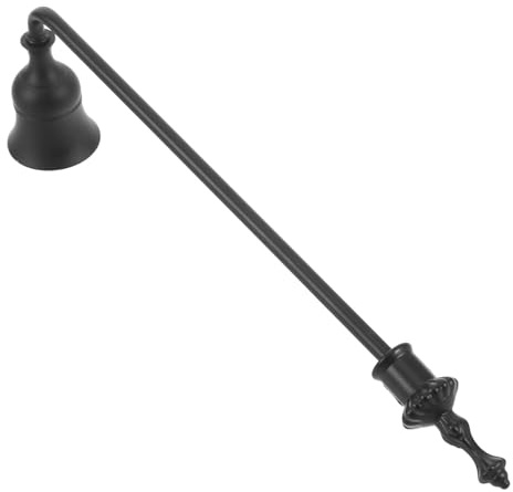 IMIKEYA Rustic Bell Candle Snuffer - Decorative Rustic Candle Extinguisher Candlesnuffer with Long Handle Farmhouse Decor Holiday Accessories